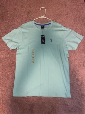 U.S. Polo Assn. Short Sleeve Crew Tee in Light Aqua
